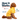 Brown poodle wearing a yellow Pouty Paws DryTech dog drying robe, with steps to slip it on, wrap it and secure it