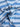 Close-up of blue and white striped Pouty Paws dog towel fabric with black printed lettering