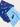 Two Pouty Paws dog towels laid flat, one navy with playful dog graphics and one blue and white striped